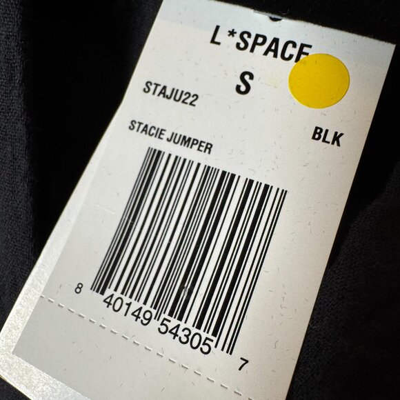 NWT L*Space Black Cotton Button Front Stacie Jumper – Women’s S - Picture 6 of 8